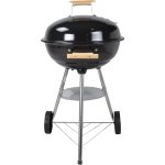 Black Enamel Kettle BBQ Charcoal Grill with Wooden Handles 85cm | Adexa YH22018C